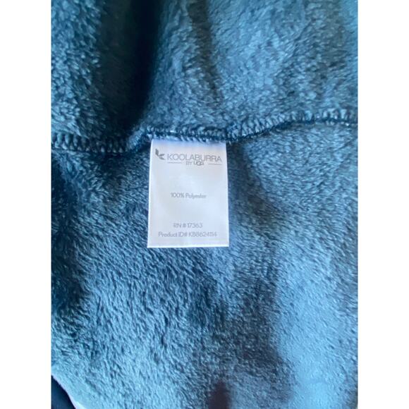 Koolaburra By UGG Womens Blue Cozy Plush Long Sleeve Tie Waist Robe- Size Large - Picture 8 of 9